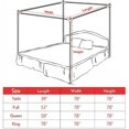 thumbnail image 2 of LUVCMFT Canopy Bed Frame Full Size, Stainless Steel Bed Canopy Frame, Bed Post Poles 4 Corner Canopy for Metal Bed Mosquito Curtains Bedroom Decor, 2 of 8
