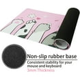 thumbnail image 4 of Cat Paw Gaming Mouse Pad for Desk, Extended Large Kawaii Cherry Blossom Mouse Pad, Pink Mousepad XL, Cute Sakura Mouse Pad Anime, Long Big Mouse Mat, Kawaii Decor Stuff Accessories, 31.5 X 11.8 Inch, 4 of 5