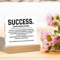 thumbnail image 6 of Inspirational Success Desk Sign Decor Success Definition Acrylic Desk Plaque Sign Home Office Decoration 4x4 Inch, 6 of 6