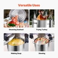 thumbnail image 5 of VEVOR Stainless Steel Stockpot, 100 Quart Large Cooking Pots, Cookware Sauce Pot with Basket, Lid, and Handle, Heavy Duty Commercial Grade Stock Pot, Sanding Treatment, for Large Groups Events Silver, 5 of 8