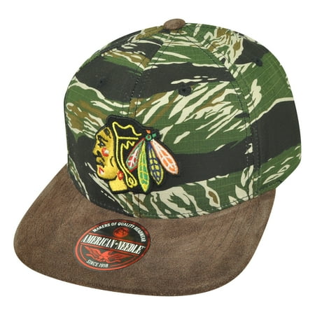 Chicago Blackhawks Snap - NHL American Needle Chicago Blackhawks Camouflage Snap Buckle Hat Cap Flat Bill