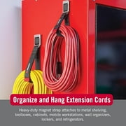 VELCRO Brand EASY HANG Magnet Strap Hook and Loop Fastener, Holds 10lbs, Metal Surfaces like Cabinets, Shelves, Refrigerators Hang Extension Cords, Hoses, Medium 16 x 1