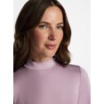 thumbnail image 4 of ClimateRight by Cuddl Duds Women's Warm Plush Warmth Mock Neck Base Layer Thermal Top, Sizes XS to 4X, 4 of 5