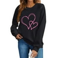 thumbnail image 7 of hotojiny Womens Valentine's Day Sweatshirts Fashion Casual Long Sleeve Loose Pullover Soft Crewneck Spring Tops, 7 of 7