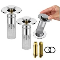 2PCS Bathroom Sink Stopper Hair Catche Sink Drain Filter Stainless Steel Strainer Stainless Steel Strainer Kitchen Sink Strainers for Drain Sink Net Strainer