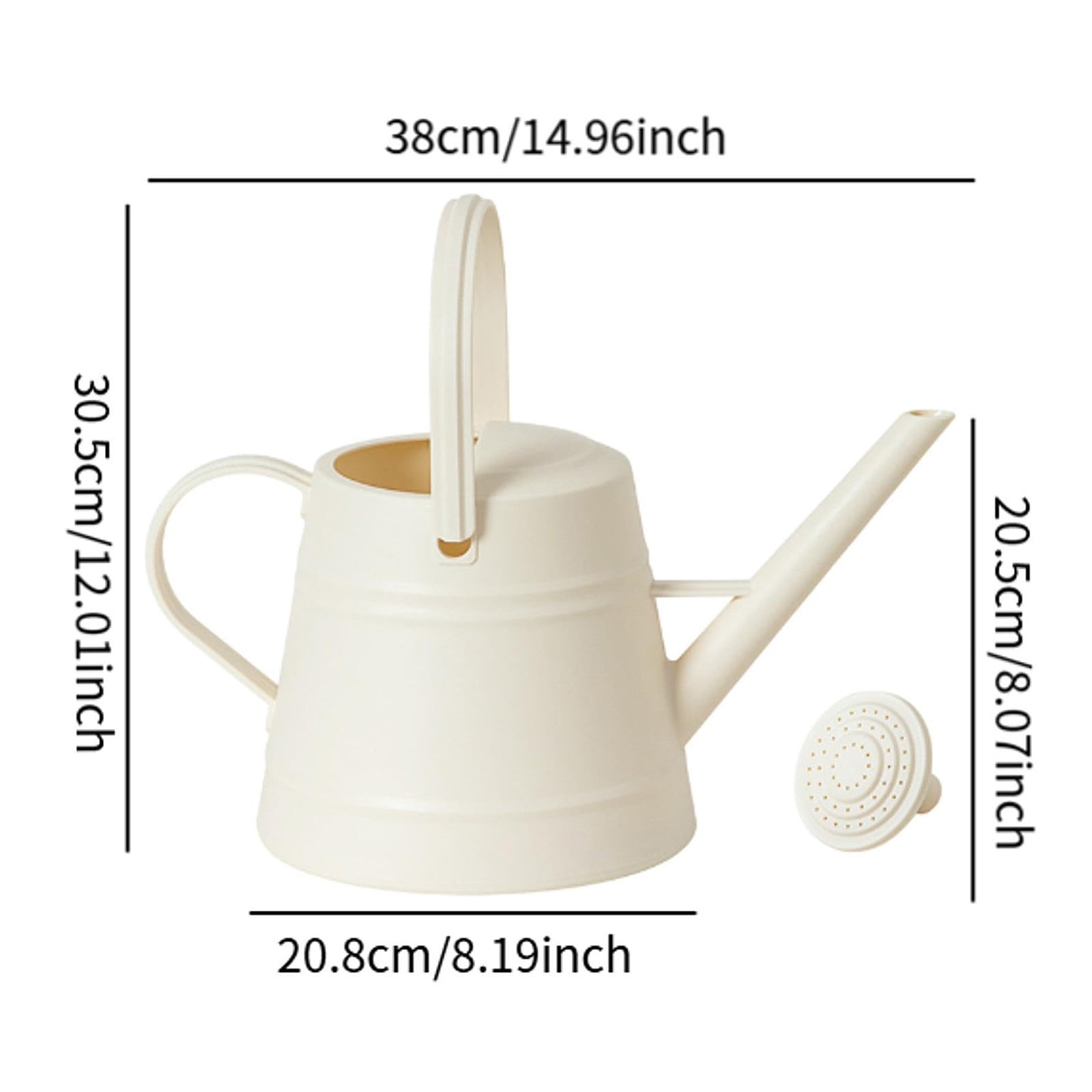 3.8L Watering Can for Indoor & Outdoor - Large Capacity Flower Watering Can with Adjustable Sprinkler Head, for Houseplants, Garden, Flowers (1 Gallon)