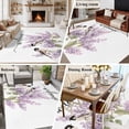 thumbnail image 6 of Bird Flowers Large Area Rugs for Bedroom Living Room, Non Slip Carpet Bedside Rug, Purple Lavender Pastoral Pastel Watercolor Rectangular Floor Cover Kitchen Accent Rug 8'x10' for Dining Room/Office, 6 of 9