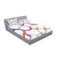 thumbnail image 2 of Ambesonne Colorful Fitted Sheet & Pillow Sham Set, Circles Rounds Pattern, Full, Multicolor, 2 of 2