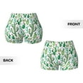 thumbnail image 3 of Rocae Cactus Plants1 for Women's Quick-Dry Running Shorts,Ladies Active Athletic Apparel Yoga Workout Gym Running Volleyball Spandex Shorts Medium, 3 of 9