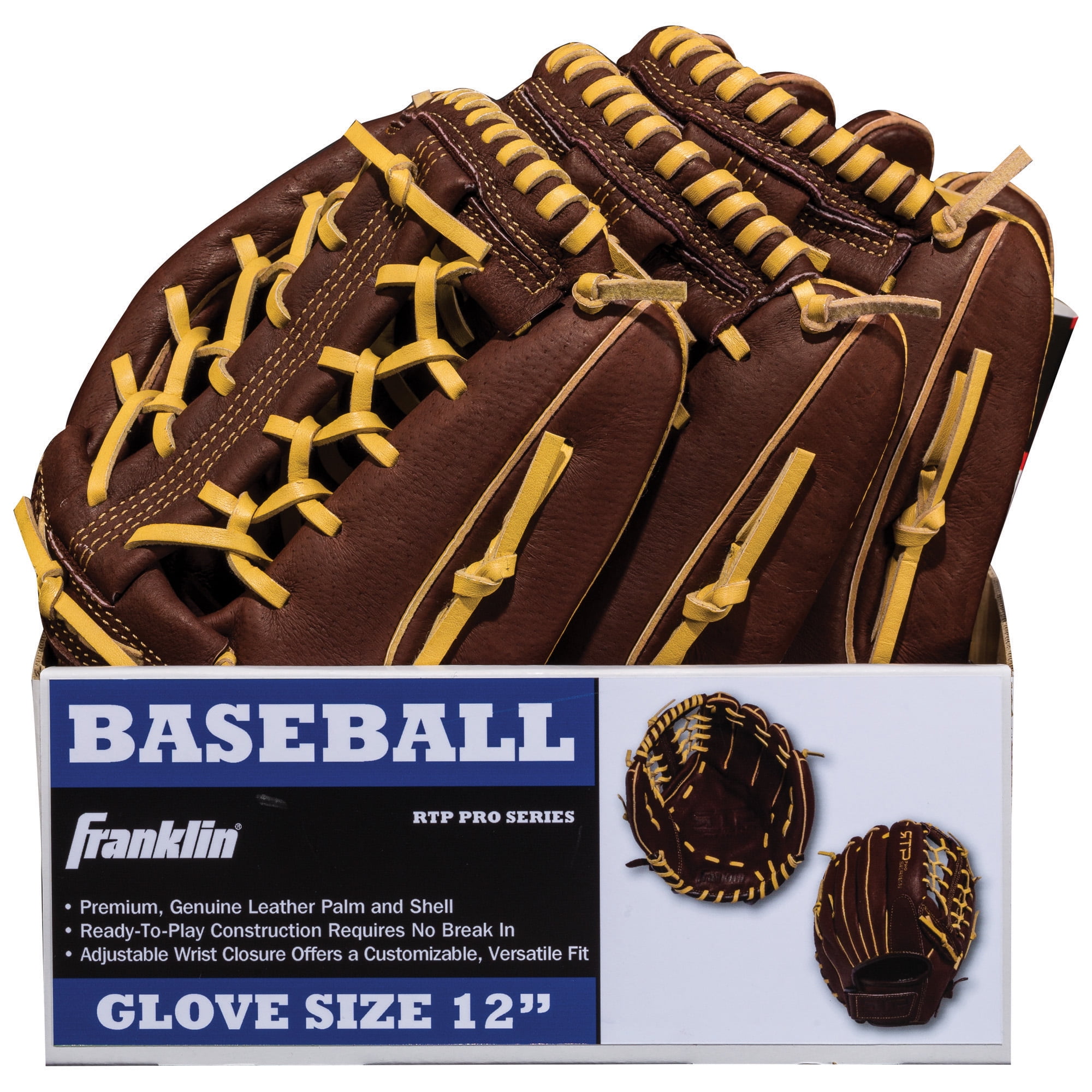 Franklin 12" Brown Pigskin Baseball Glove Reg by Franklin Sports