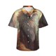 thumbnail image 1 of Fotbe Mystic Fox With Halo Camisa Hawaiana para Hombre Unisex – Camisa Casual de Verano con Botones de Manga Corta de Algodón y Lino,Small, 1 of 7