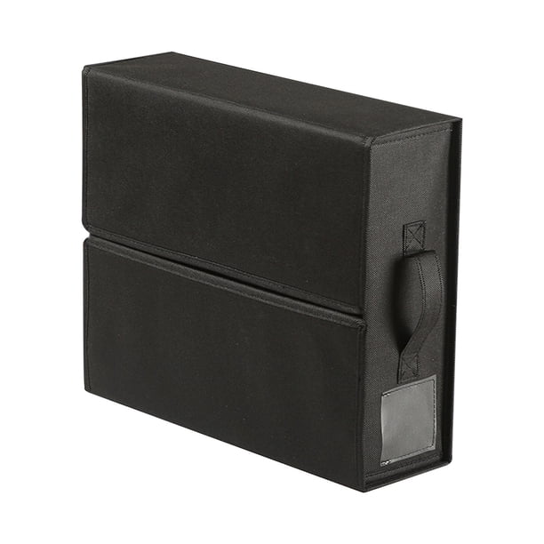 Caja de almacenamiento de mantas para ropa Organizador plegable | Cubo de tela para armario con asa ensanchada y puerto de etiqueta lateral | Almacenamiento apilable para edredones, sábanas, ropa