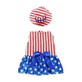 thumbnail image 5 of Patriotic Dog Costume Set with Hat, 4th of July Pet Apparel, Holiday Dress-Up Outfit for Small to Medium Dogs, 5 of 6