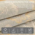 thumbnail image 4 of Modern Luxury Elegant Couch Cover, Soft Floral Leaf Chenille Sofa Cover, Non-Slip Washable Fits Various Sectional Sofa, Pet Kid-Friendly Furniture Protector,Off White-2pc 27"x35", 4 of 7