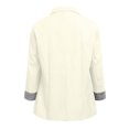 thumbnail image 4 of Vedolay Top Women Plus Size Button Casual Open Front Long Sleeves Work Office Blazer Jacket,White XL, 4 of 5