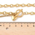 thumbnail image 5 of 304 Stainless Steel Toggle Heart Y Necklaces for Women Real 18K Gold Plated 19.69 inch(50cm), 5 of 5