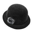 thumbnail image 5 of Eoperou Women Winter Hat Elegant Solid Color Windproof Flower Embellished Ultra-Thick Keep Warm Comfortable Autumn Winter Imitation Fur Hat Basin Caps for Lady, 5 of 8