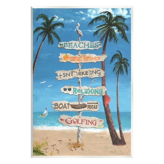 Stupell Industries Summer Fun Activities Landscape Painting Unframed Art Print Wall Art, 10 x 15