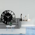 thumbnail image 2 of Reloj de pared acrílico silencioso, fácil de leer, sencillo, redondo y decorativo para hoteles, oficinas, hogares y baños. Incluye figuras de jirafas, 2 of 8