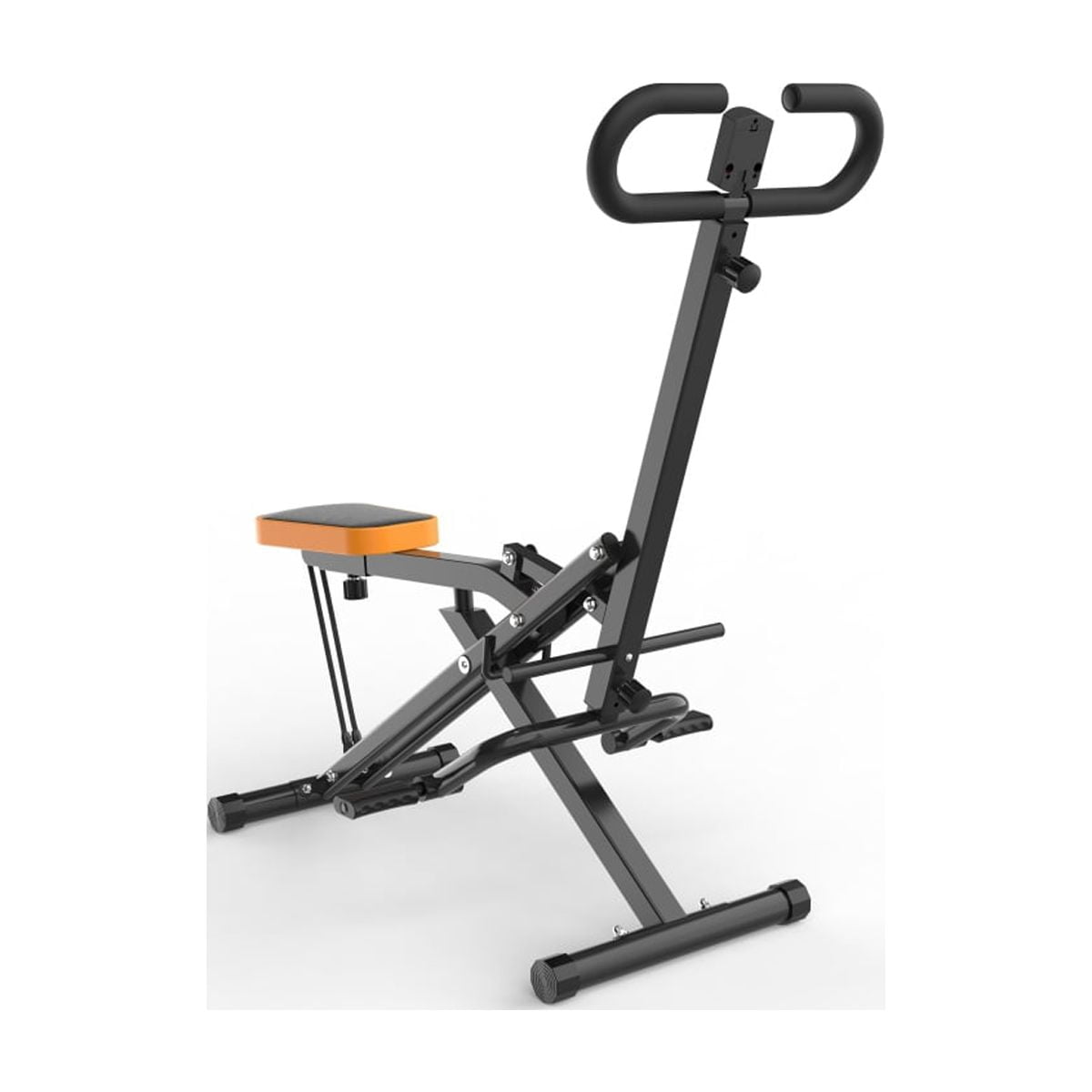 FENGFAN Squat Machine, Foldable Glutes Trainer with Resistance Bands, ABS+Rubber+Steel, Home Gym Workout, Black