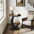 thumbnail image 3 of Tribesigns Round End Table, 2 Tiers Side Table with Storage Shelf, Sofa Side Bedside Nightstand, 3 of 6