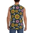 thumbnail image 4 of Balery Colorful Sunflowers Men's Sleeveless Muscle Shirts Workout Tank Top, Moisture Wicking, Odor Protection-Medium, 4 of 8