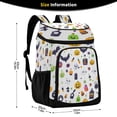 thumbnail image 2 of Backpack Cooler lunch bag 36 Can Capacity Insulated Bag for Camping, Beach, Hiking & Travel Cartonn Halloween Partten, 2 of 7