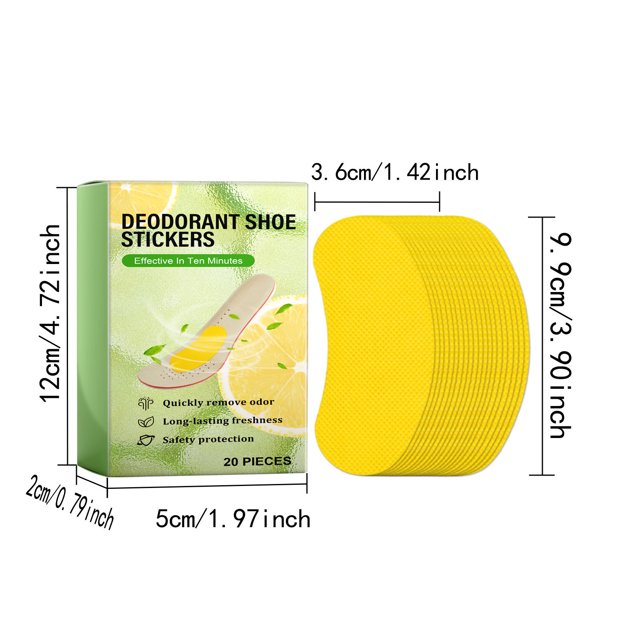 JJKBVCLO Autocollants pour Chaussures, Éliminateur d'Odeurs de Chaussures Longue Durée 20 Pcs