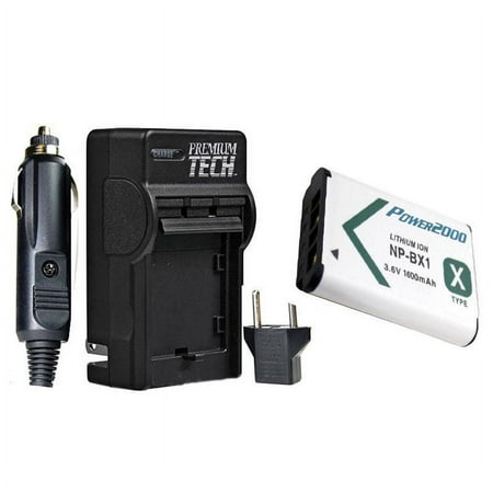 PT NP-BX1 Battery + Charger for Sony DSC-RX100 II III DSC-WX300/350 HDR-AS100V
