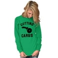 thumbnail image 3 of Cutting Carbs Pizza Cutter Foodie Long Sleeve TShirt Men Women Brisco Brands S, 3 of 5