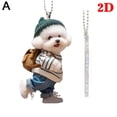 thumbnail image 4 of Creative Puppy Backpack Rearview Mirrors Pendant Car Ornaments 2D, 4 of 8