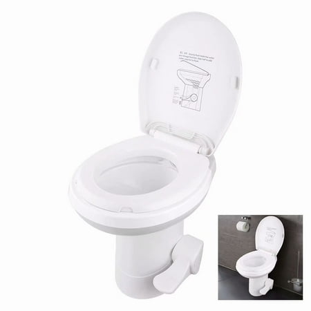 Akoyovwerve Gravity Flush Toilet RV Toilet Foot Pedal Flush ,19