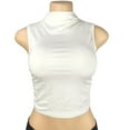 thumbnail image 2 of Chbgutlmr Going out Tops for Women High Neck Ruched Tank Top Slim Fitting Casual Sleeveless Crop Tops, 2 of 5
