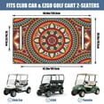 thumbnail image 3 of 51" x 31" Golf Cart Bench Seat Towel Cover Mandala Design - Fits EZGO TXT 48, Club Car Precedent, Yamaha G22/G29 Front Seats, 3 of 8