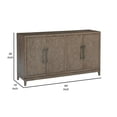 thumbnail image 5 of Benjara 64 Inch Sideboard Buffet Server, 2 Double Door Cabinets, Rustic Brown, 5 of 5