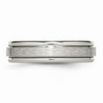 thumbnail image 3 of Titanium Grooved Edge 6mm Brushed and Polished Band Size: 8; for Adults and Teens; for Women and Men, 3 of 6