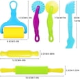 thumbnail image 3 of HEJULIK 6 Pcs Roller Pusher Children's Set Toys Play-Doh Colorful Mold Handmade DIY Color Clay Clay Tool Knife(Random color), 3 of 8