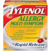 McNeil Tylenol Allergy Multi-Symptom Rapid Release Gelcaps for Congestion & Pain Relief, 48 ea