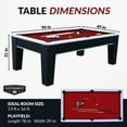 thumbnail image 2 of Hathaway Mirage 7.5 ft. Pool Table - Black, 2 of 7