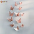 thumbnail image 1 of SPENCER 24Pcs 3D Butterfly Wall Stickers Removable Mural Stickers DIY Art Wall Decals Decor with Glue for Fridge Bedroom Wedding, 1 of 6
