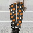 thumbnail image 2 of qkdmdw Women's Halloween Pumpkin Print Leggings Plus Size Ankle Length Tights Funny Stylish Stretch Yoga Pants, 2 of 6