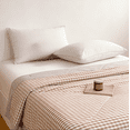 thumbnail image 3 of Kumdkd Pure Cotton Summer Quilt, 59x79" Lightweight Thin Blanket, Machine Washable Cool Bedspread for Air Conditioned Rooms, Plaid Pattern Twin Size Quilt, All Season Light Quilt, 3 of 6