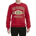 thumbnail image 2 of City of San Francisco SF American Football Fantasy Fan Sports Unisex Crewneck Graphic Sweatshirt, Red, Large, 2 of 3