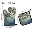 thumbnail image 2 of Yayeee Oven Mitts and Pot Holder Set of 2 Heat Resistant Kitchen Gloves Baking Hot Pad, Tree in The Mountains, 2 of 5