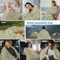 thumbnail image 5 of Green Floral Cooling Blanket, Lightweight Breathable Summer Throw Blanket with Double Sided Cold Effect, Vintage Rustic Botanical Spring Picnic Beach Blankets Bed Sheet for Hot Sleepers 30"x40", 5 of 8