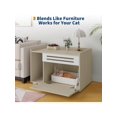 thumbnail image 1 of Qinaqin 31.5-Inch Moderno Pet Cat Litter Caja Enclosure Concealed Gabinete con Vent Puerta Left-Side Almacenamiento Cajón Estante Raised Legs y Top Protectors para All Kinds de Cats, 1 of 7