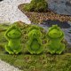 thumbnail image 5 of Adorno de rana para patio, decoración de jardín al aire libre, ranas artificiales flocadas, juego de 3 piezas, escultura de resina, adornos decorativos, decoración del hogar, decoración de la habitaci, 5 of 9