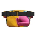 thumbnail image 3 of Kdxio Bright Pink Chair Crossbody Double Layer Waist Bag Belt Bag for Unisex Fanny Pack Fashion Waist Packs for Hiking Running Shopping Traveling, 3 of 9