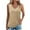 Khaki, variant on Posijego Tank Tops for Women Polka Dot Printed Ruffle V Neck Sleeveless Shirts Summer Clothes