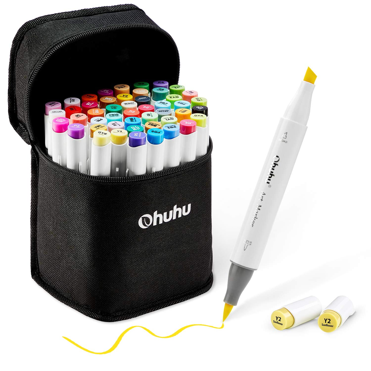 Pinpoint collection Tram Ohuhu 48 Pieces Colorful Art Markers Twin Tip Brush and Chisel Set -  Walmart.com